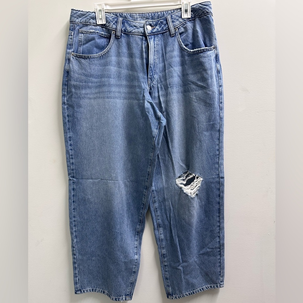 Low Rise Wide Leg Baggy Straight Jeans | Size 12